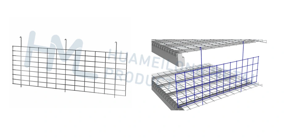 High Quality Welded Hanging Wire Mesh Divider for Pallet Rack