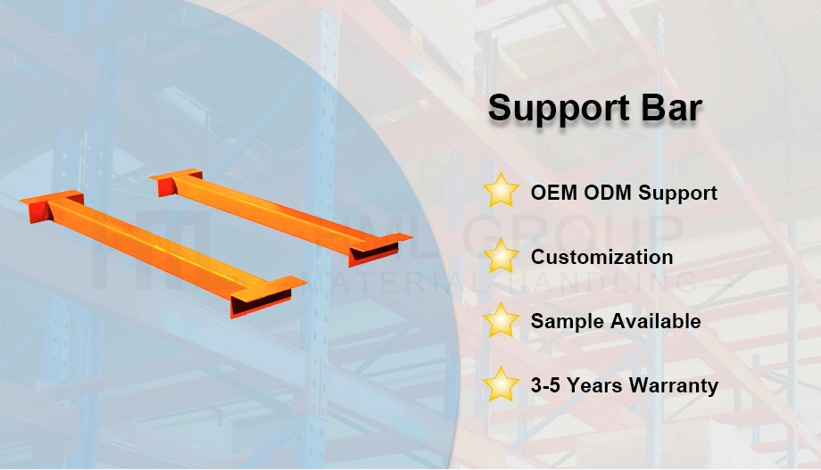 Powder Coated Pallet Support Bar for Warehouse Rack