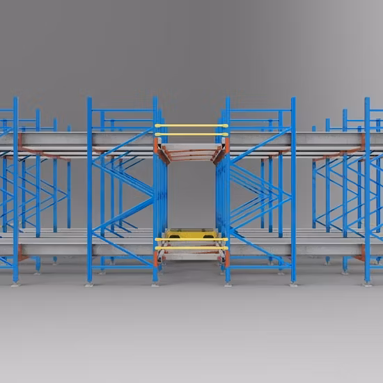 Rack de paletes móvel elétrico de alta densidade com rádio shuttle