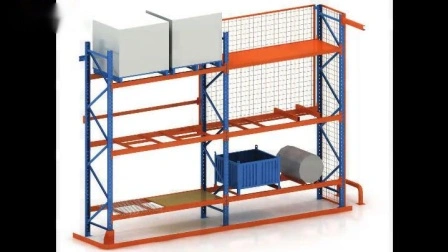 Empilhamento para serviço pesado ao ar livre Armazém automático galvanizado Mezanino Cantilever Prateleira em forma de lágrima Metal Aço Pallet Shuttle Rack