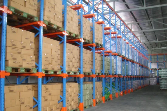Acionamento personalizado para serviço pesado em estantes de paletes para armazenamento em armazéns frios